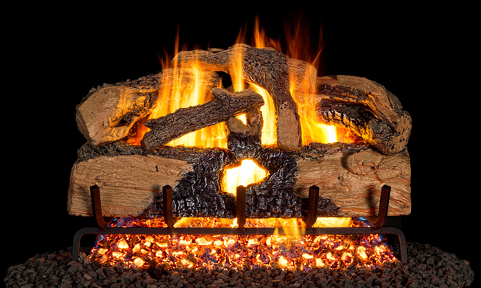 Real Fyre gas fireplace logset